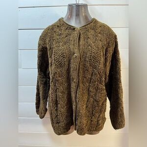 ❣️JACOB – kakhi  Cable Knit Cardigan (M)